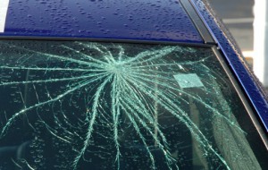 broken windscreen