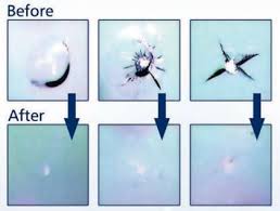 windscreen chip repair before after